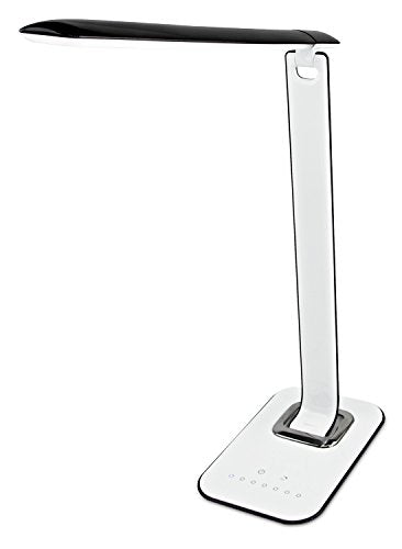 Turcom LED Desk Lamp With USB Charging Port Dimmable Touch Controls w/Color Adjustment, Eye Care Task Lamp, 5W, 1000 Lux,Multicolor