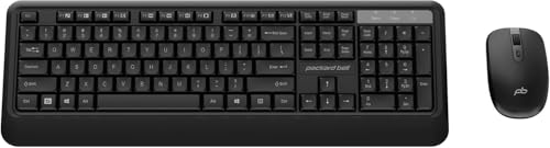 Packard Bell airFrame 24" FHD Monitors + Wireless Keyboard & Mouse, VESA Mount Compatible, HDMI/VGA, Tilt, Slim Bezel, for Home, Office, Light Gaming – 2 Pack - size: 24 Inch, style: 2 Pack + Wireless Keyboard/Mouse Bundle