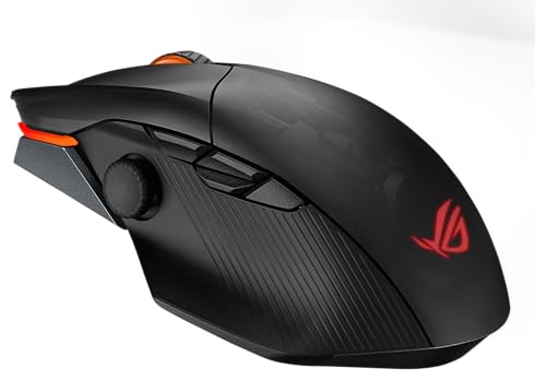 ASUS ROG Chakram X Origin Wireless Gaming Mouse – MMO/MOBA Design, Detachable Joystick, 11 Programmable Buttons Right-Handed, 123g, Tri-Mode Connectivity, 36K DPI, up to 150Hr Battery, PC/Mac Support - style: Chakram X