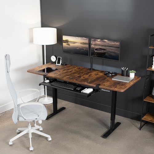 VIVO Extra Long Clamp-on Computer Keyboard and Mouse Under Desk Slider Tray, 34 x 11 inch Pull Out Platform Drawer, Black, MOUNT-KB15EB - color: Black, size: 34 inch