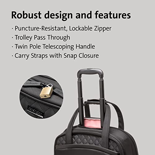 Kensington Contour 2.0 Laptop Rolling Bag, Briefcase, Laptop Spinner, Laptop Roller Bag wheeled,15.6”, Water Resistant, Black (K60380WW) - size: 15.6 Inch, style: Laptop Spinner