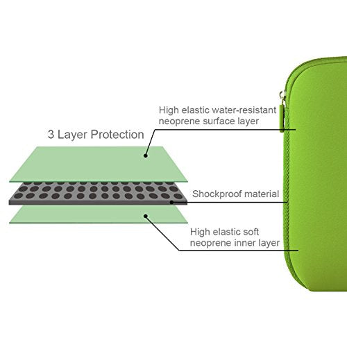 Arvok 11 11.6 12 Inch Laptop Sleeve Case for MacBook Air 12, Water-Resistant Neoprene Notebook Computer Tablet Sleeve, Carrying Bag Cover for Chromebook/HP/Dell/Lenovo/Asus/Acer, Bamboo Green - color: Bamboo Green, size: 11.6 inch