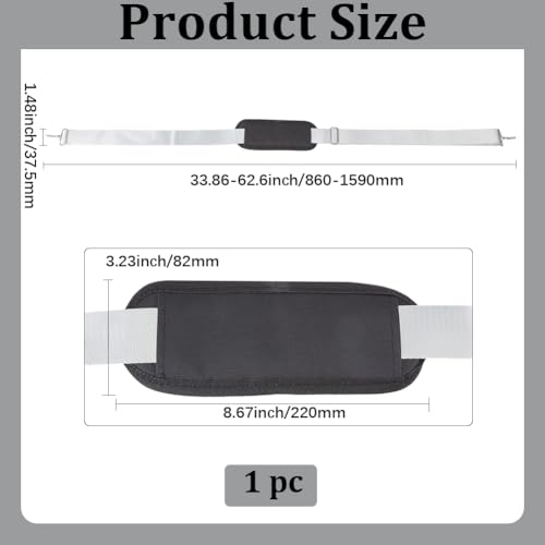 GORGECRAFT Thicken Shoulder Strap 156cm Universal Replacement Laptop Shoulder Strap Silver Adjustable Purse Straps with Buckles for Crossbody Briefcase Computer Messenger Bag Luggage Duffel Camera - color: Silver