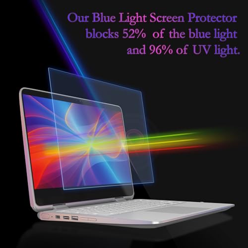 Anti Blue Light Screen Protector (3 Pack) for 14 Inches Laptop. Filter out Blue Light and relieve computer eye strain to help you sleep better