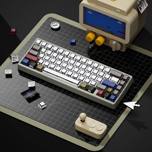 XVX Retro PBT Keycaps, Side Printed Keycap Set Cherry Profile, Dye Sublimation Graffiti Keyboard Keycaps Suitable for 60% 65% 75% 80% 100% MX Switches Mechanical Keyboard - color: Side Printed Graffiti