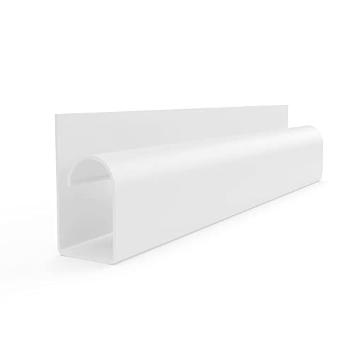 Electriduct Large Hook Channel Cable Raceway Desk Cord and Wire Organizer - 45 Inch - White - color: White, size: 45" (1 Piece)