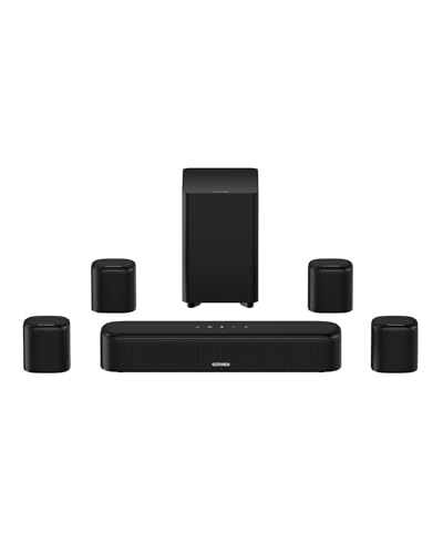 ULTIMEA 7.1ch Sound Bar with Subwoofer, 330W Peak Power, Virtual Surround Sound System for Smart TV, Home Theater Soundbar with 4 Surround Speakers, App Control, Opt/AUX/BT, Aura A40 (2026 Upgraded)