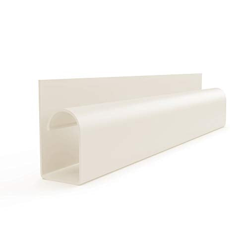 Electriduct Large Hook Channel Cable Raceway Desk Cord and Wire Organizer - 45 Inch - Ivory - color: Ivory, size: 45" (1 Piece)