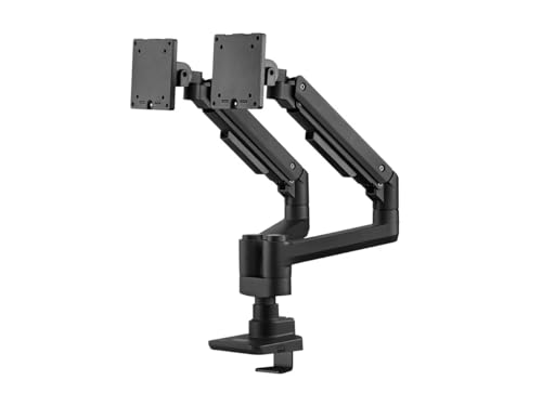 Monoprice Heavy Duty Dual Monitor Gas Spring Desk Mount - Up to 35in/44 lbs Ultrawide Screens, Detachable VESA 100x100/75x75 Plate, Topside Installation