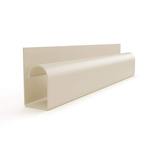 Electriduct Large Hook Channel Cable Raceway Desk Cord and Wire Organizer - 36 Inch (Pack of 6) - Beige - color: Beige, size: 36" (6 Pack)