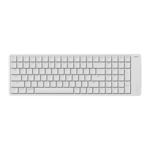 LOFREE Flow2 Low-Profile Mechanical Keyboard, Aluminum Alloy with Surfer Linear Switches, Rechargeable Wireless Keyboards with 3 Mode Connections for Windows, macOS (Silver, 100 Keys) - color: Silver, size: 100 Keys