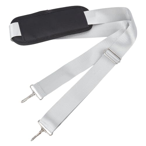 GORGECRAFT Thicken Shoulder Strap 156cm Universal Replacement Laptop Shoulder Strap Silver Adjustable Purse Straps with Buckles for Crossbody Briefcase Computer Messenger Bag Luggage Duffel Camera - color: Silver