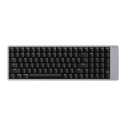 LOFREE Flow2 Low-Profile Mechanical Keyboard, Aluminum Alloy with Pulse Tactile Switches, Rechargeable Wireless Keyboards with 3 Mode Connections for Windows, macOS (Space Gray, 100 Keys) - color: Space Gray, size: 100 Keys