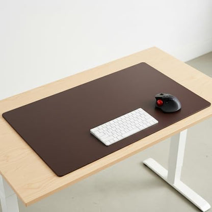 Dacasso Leather Desk Pad Without Side Rails - color: Chocolate Brown, size: 24" x 38"