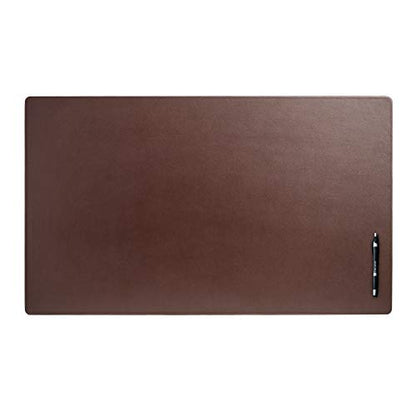 Dacasso Leather Desk Pad Without Side Rails - color: Chocolate Brown, size: 20" x 34"