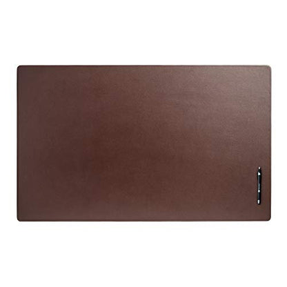 Dacasso Leather Desk Pad Without Side Rails - color: Chocolate Brown, size: 24" x 38"