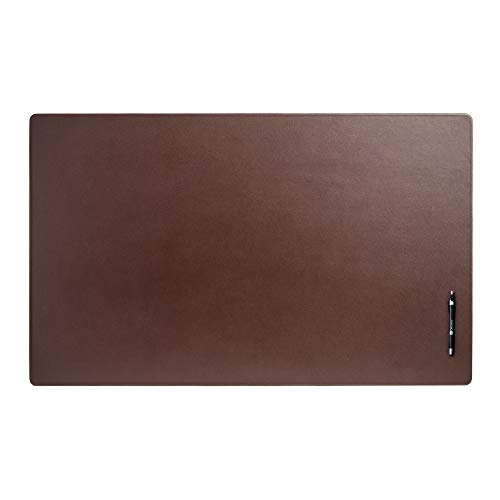 Dacasso Leather Desk Pad Without Side Rails - color: Chocolate Brown, size: 24" x 38"