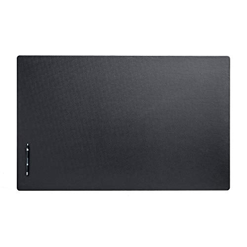 Dacasso Leather Desk Pad Without Side Rails - color: Black Leatherette, size: 24" x 38"