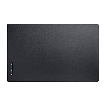 Dacasso Leather Desk Pad Without Side Rails - color: Black Leatherette, size: 24" x 38"