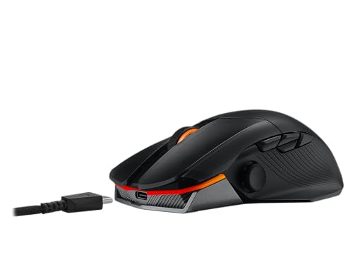 ASUS ROG Chakram X Origin Wireless Gaming Mouse – MMO/MOBA Design, Detachable Joystick, 11 Programmable Buttons Right-Handed, 123g, Tri-Mode Connectivity, 36K DPI, up to 150Hr Battery, PC/Mac Support - style: Chakram X
