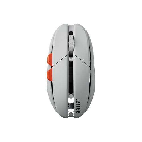 LOFREE Hypace Ultra-Lightweight Wireless Gaming Mouse, 47g, PAW3950 Sensor, 40K DPI, 8K Polling Rate, Mg Alloy Frame, Tri-Mode(Bluetooth/2.4GHz/Wired), 100Hrs Battery for PC/Mac (Crayon Grey) - color: Crayon Grey