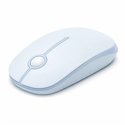 VssoPlor Wireless Mouse, 2.4G Slim Portable Computer Laptop Mouse with Nano Receiver Quiet Silent Optical Mice for Notebook, PC, Laptop, Computer-Light Blue - color: Light Blue