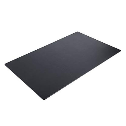 Dacasso Leather Desk Pad Without Side Rails - color: Black Leatherette, size: 24" x 38"