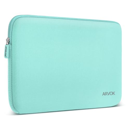 Arvok 11 11.6 12 Inch Laptop Sleeve Case for MacBook Air 12, Water-Resistant Neoprene Notebook Computer Tablet Sleeve, Carrying Bag Cover for Chromebook/HP/Dell/Lenovo/Asus/Acer, Light Green - color: Light Green, size: 11.6 inch