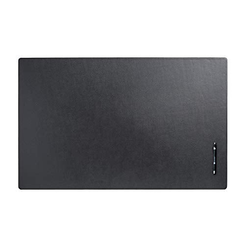 Dacasso Leather Desk Pad Without Side Rails - color: Black, size: 24" x 38"