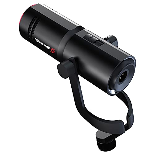 AVerMedia Live Streamer MIC 330 - Creators Cardioid Dynamic XLR Microphone for Live Streaming and Podcasting (AM330) ,Black