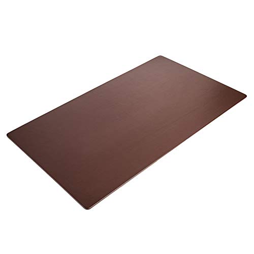 Dacasso Leather Desk Pad Without Side Rails - color: Chocolate Brown, size: 20" x 34"