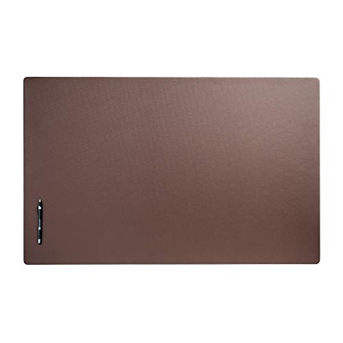 Dacasso Leather Desk Pad Without Side Rails - color: Chocolate Brown Leatherette, size: 24" x 38"