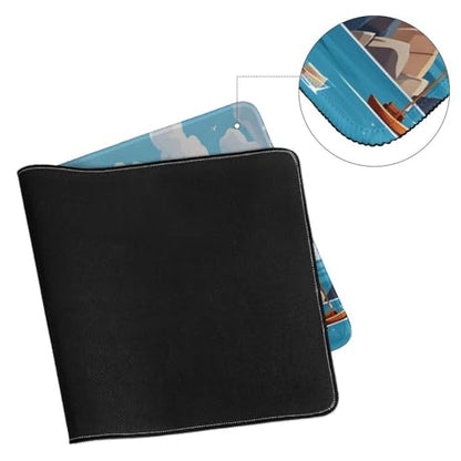 Sea Sandy Beaches Large Extended Gaming Mouse Pad (12x24in) - Durable Stitched Edges XXL Desk Mat for Keyboard and Mouse - Water Resistant & Non-Slip Rubber Base - color: black-2, size: 12x24in