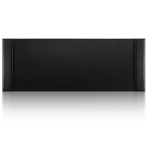 Leather Desk Pad Protector with Side Rails, Executive Office Desk Mat for Home Workspace, Writing Surface, Mouse & Keyboard Pad, Elegant Gift for Men Dad Husband(Black,47.2 x 17 Inch) - color: Black, size: 47.2 x 17 Inch