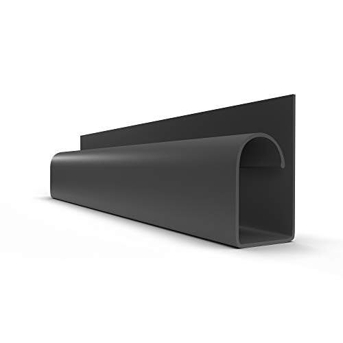 Electriduct Large Hook Channel Cable Raceway Desk Cord and Wire Organizer - 36 Inch - Black - color: Black, size: 36" (1 Piece)