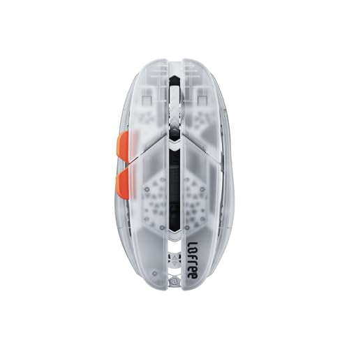 LOFREE Hypace Ultra-Lightweight Wireless Gaming Mouse, 47g, PAW3950 Sensor, 40K DPI, 8K Polling Rate, Mg Alloy Frame, Tri-Mode(Bluetooth/2.4GHz/Wired), 100Hrs Battery for PC/Mac (Ghost) - color: Ghost