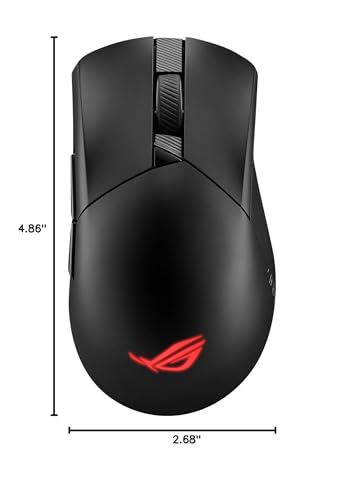 ASUS ROG Gladius III Wireless Aimpoint Gaming Mouse – Right-Handed Ergonomic, 79g, Tri-Mode Connectivity, 36K DPI, up to 119Hr Battery, Hot-Swappable Switches, PC/Mac Support - Black - color: Black, style: Wireless