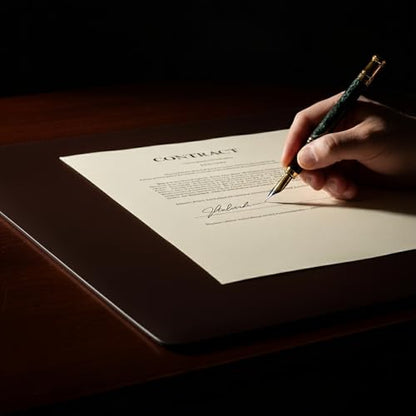 Dacasso Leather Desk Pad Without Side Rails - color: Chocolate Brown, size: 20" x 34"