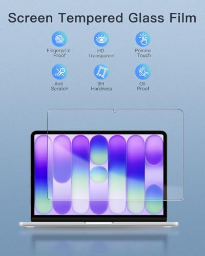Screen Protector for Macbook Neo 13 inch Laptop, 9H Hardness Tempered Glass for Macbook Neo Laptop, Anti-Scratch, Bubble Free, HD Clarity