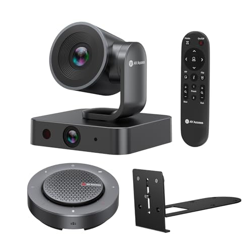 4K Conference Room Camera System, AI Auto-Tracking PTZ Camera 15x Zoom(3x Optical) with Bluetooth Speakerphone Set, 120° Wide-Angle, 16-Foot Mic Pickup, for Zoom YouTube Teams OBS and More - size: 30