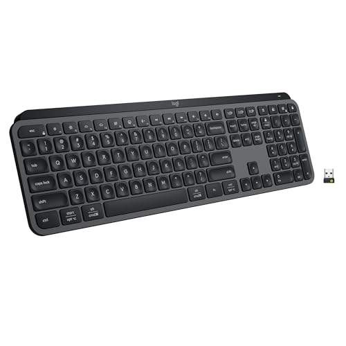 Logitech MX Keys S Wireless Keyboard, Low Profile, Fluid Precise Quiet Typing, Programmable Keys, Backlighting, Bluetooth, USB C Rechargeable, for Windows PC, Linux, Chrome, Mac - Graphite - color: Graphite, style: MX Keys S