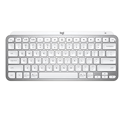 Logitech MX Keys Mini Minimalist Wireless Illuminated Keyboard, Compact, Bluetooth, Backlit, USB-C, Compatible with Apple macOS, iOS, Windows, Linux, Android, Metal Build - Pale Gray - color: Pale Grey, style: MX Keys Mini