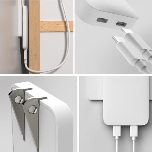 65W Flat Wall Chargers, Ultra Thin USB-A Dual Port Fast-Charging Compatible with All iPhone and Samsung Galaxy Phone Models, Folding Plug Power Adapter (USB-C+USB-C) - size: USB-C+USB-C