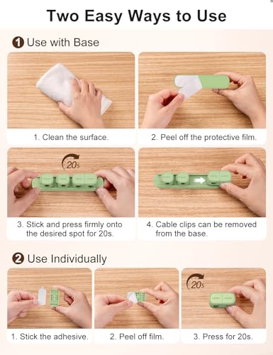 6 Pack Magnetic Cable Clips [1s Open/Lock], Laitver Cord Organizer Holder Strong Adhesive Desk Cable Management- Organize Charging Cords Neatly for Home, Office, Car,Desk, Nightstand-Cyan - color: Cyan