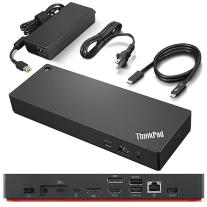 Lenovo ThinkPad Universal Thunderbolt 4 Dock, 4 Displays, Dynamic Power Charging up to 100W, Black