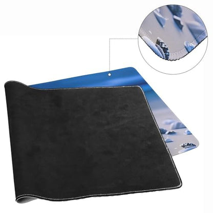 Sea Turtle & Starfish Shells Large Extended Gaming Mouse Pad (16x36in) - Durable Stitched Edges XXL Desk Mat for Keyboard and Mouse - Water Resistant & Non-Slip Rubber Base - color: black-1, size: 16x36in