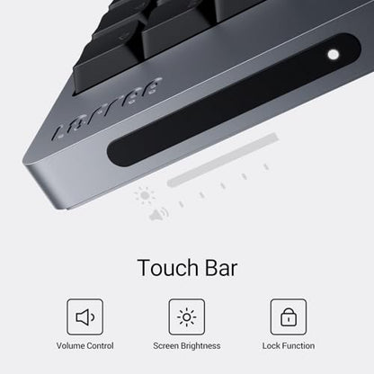 LOFREE Flow2 Low-Profile Mechanical Keyboard, Aluminum Alloy with Surfer Linear Switches, Rechargeable Wireless Keyboards with 3 Mode Connections for Windows, macOS (Silver, 68 Keys) - color: Silver, size: 68 Keys