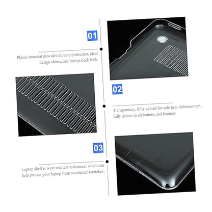 Gadpiparty Clear Laptop Skin Cover Transparent Protective Case Removable Scratch-Resistant Lightweight Design Easy Installation