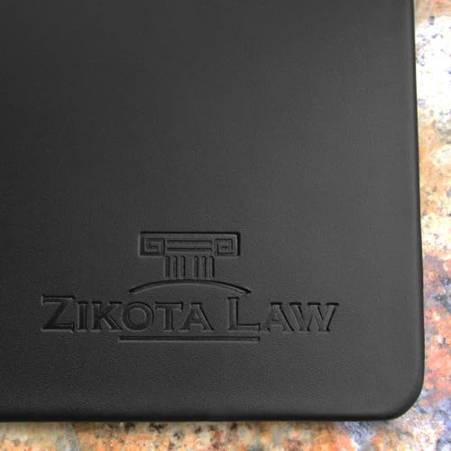 Dacasso Leather Desk Pad Without Side Rails - color: Black Leatherette, size: 24" x 38"