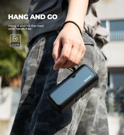 Dexnor 3-in-1 Power Bank, 15,000mAh Battery Pack with 65W Output, Foldable AC Plug, Built-in USB Handle Cable, Support PD3.0 and PPS Fast Charging, Sleek Portable Charger for iPhone, Samsung, etc.